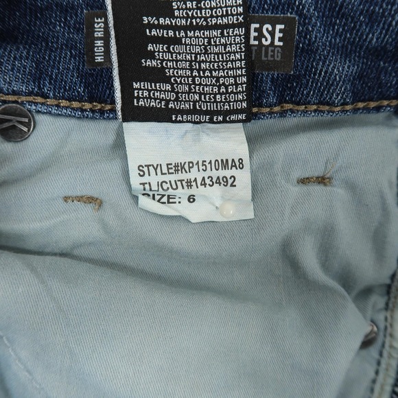 Kut From The Kloth Reese‎ Jeans Womens 6 High Rise Ankle Straight Leg Fray Hem - Picture 10 of 10